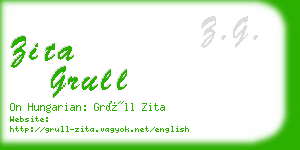 zita grull business card